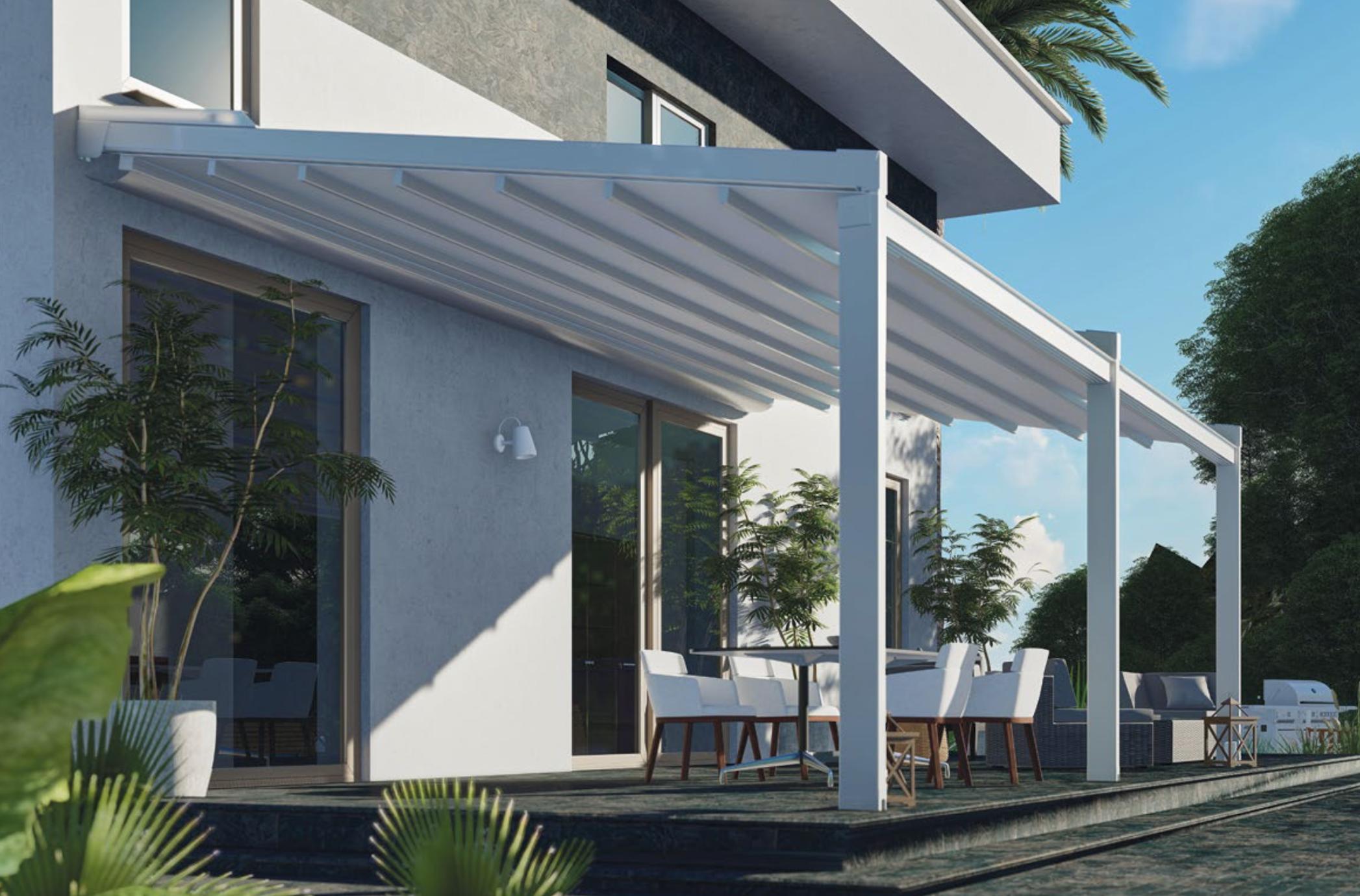 Pergole: Pergola a tetto inclinato